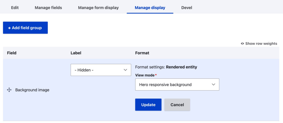 View mode selection